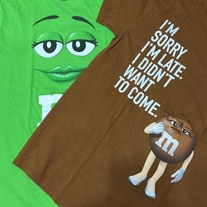 Authentic M&M shirts